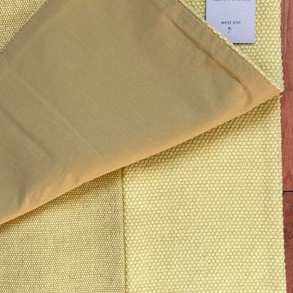 West Elm Textured Cotton Yellow Placemat Set